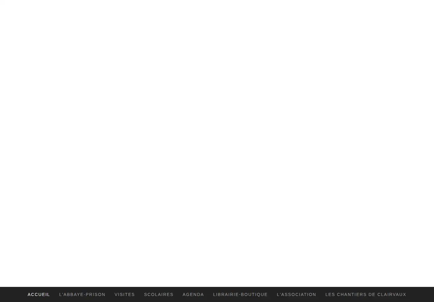 Captured homepage of abbayedeclairvaux.com in the current scan