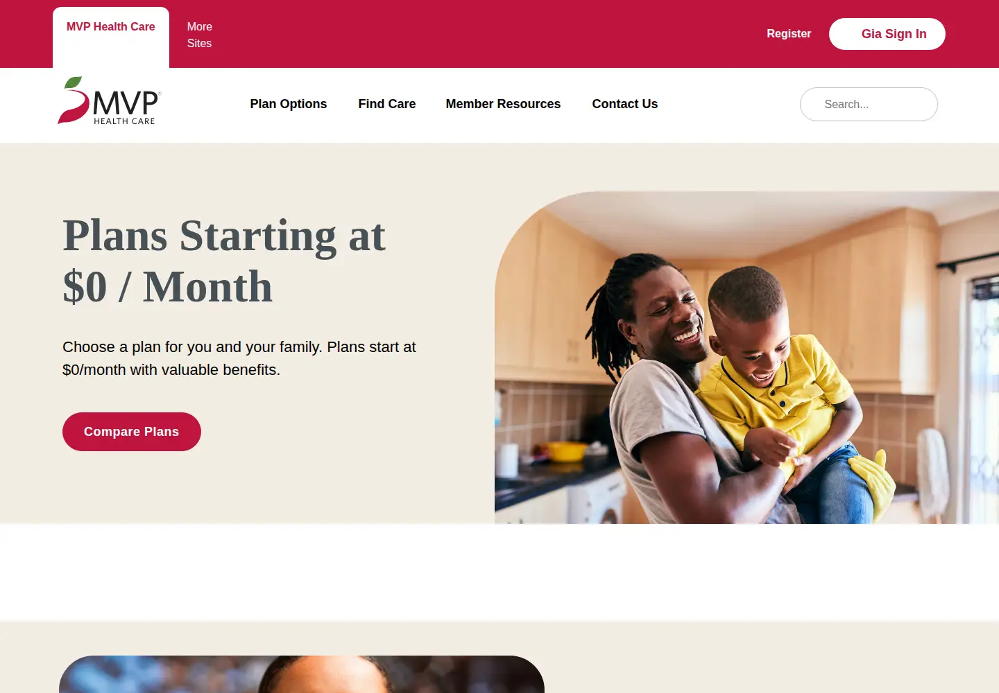 Screenshot of mvphealthcare.com