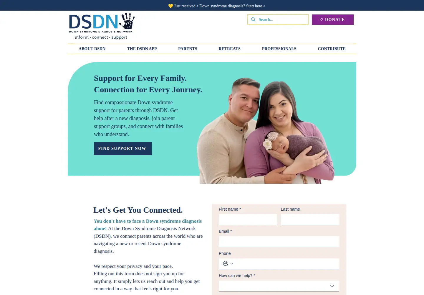Screenshot of dsdiagnosisnetwork.org