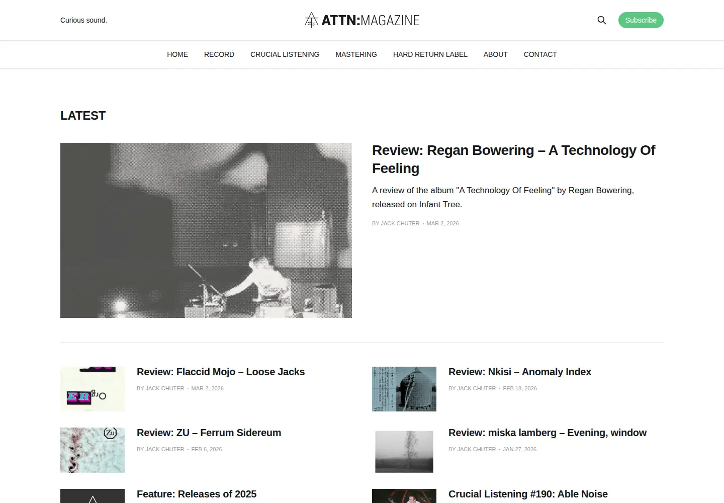 Screenshot of attnmagazine.co.uk