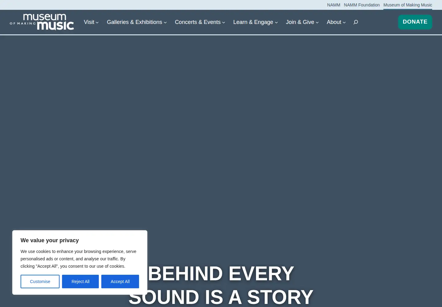 Screenshot of museumofmakingmusic.org