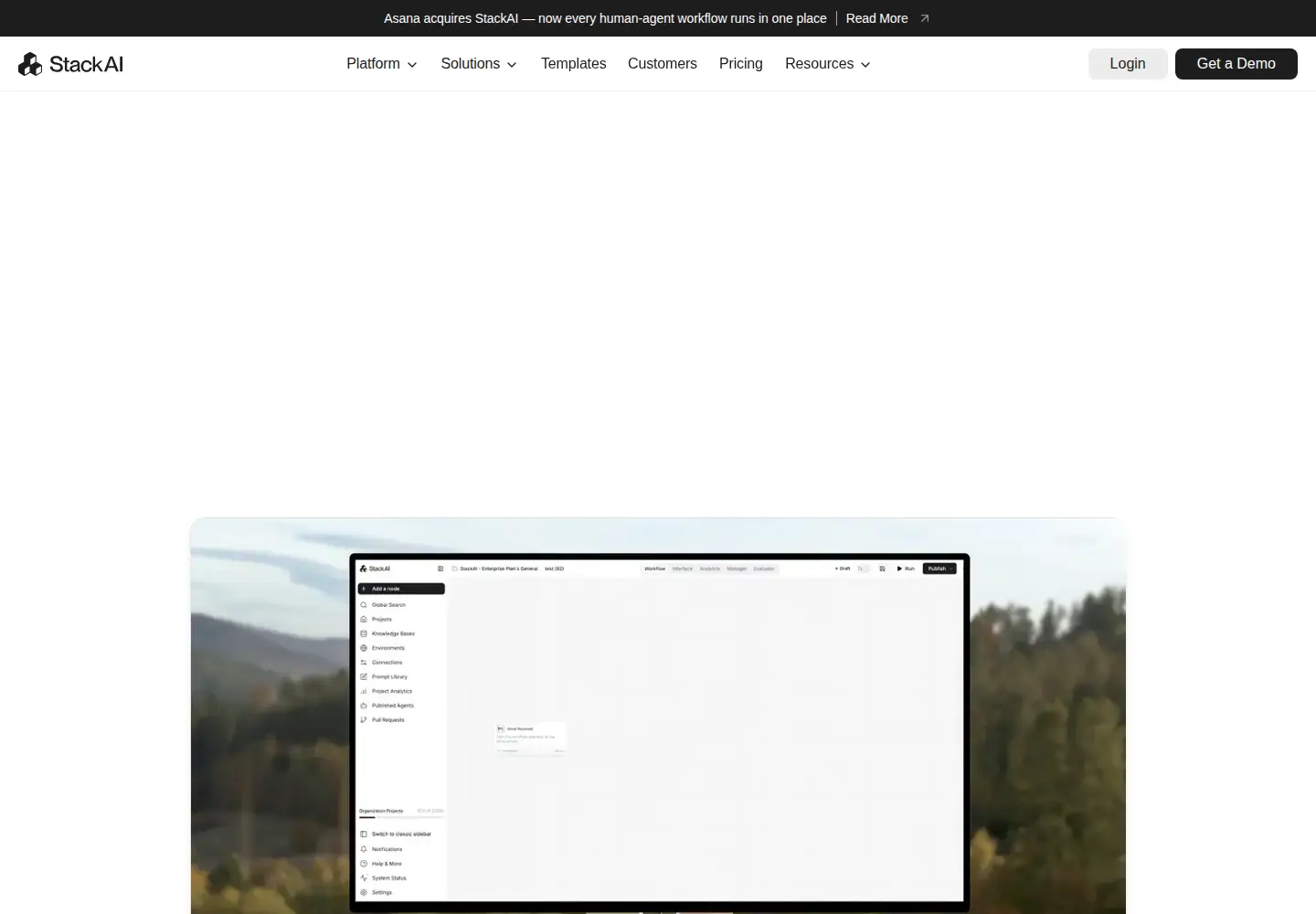 Captured homepage of stackai.com in the current scan