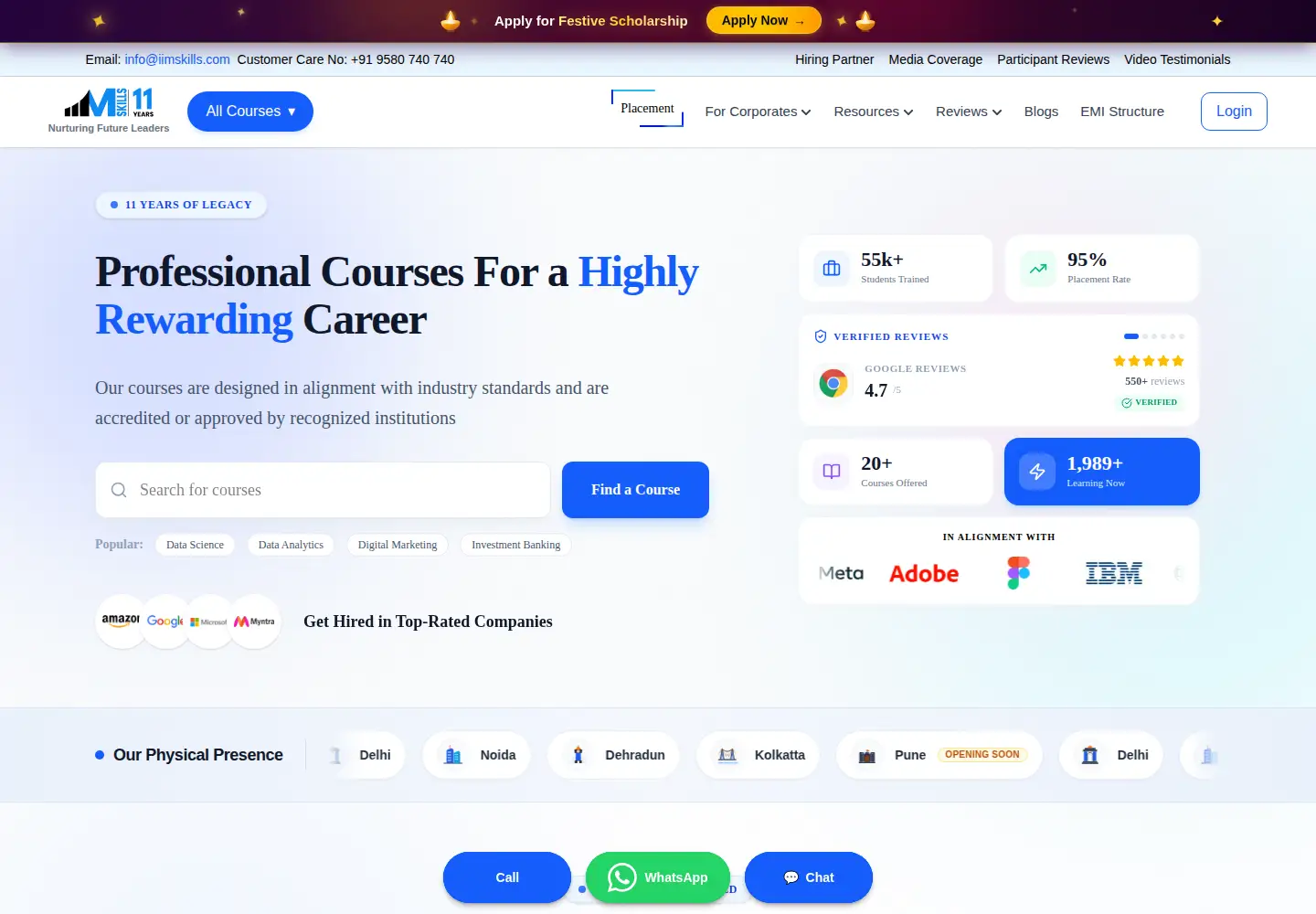 Screenshot of iimskills.com