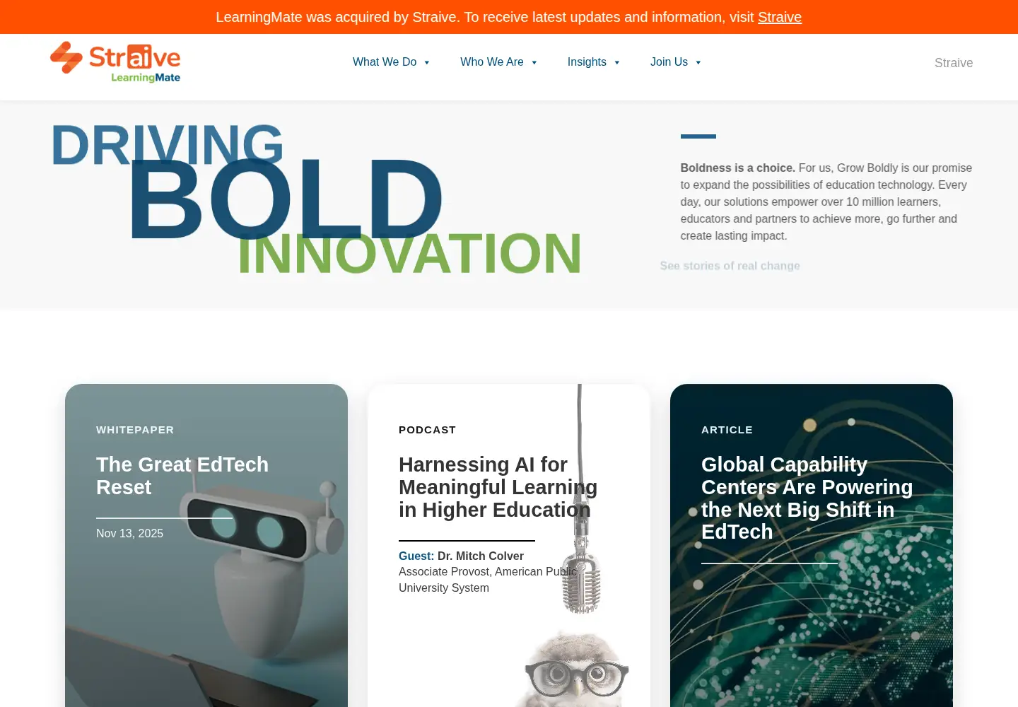 Screenshot of learningmate.com