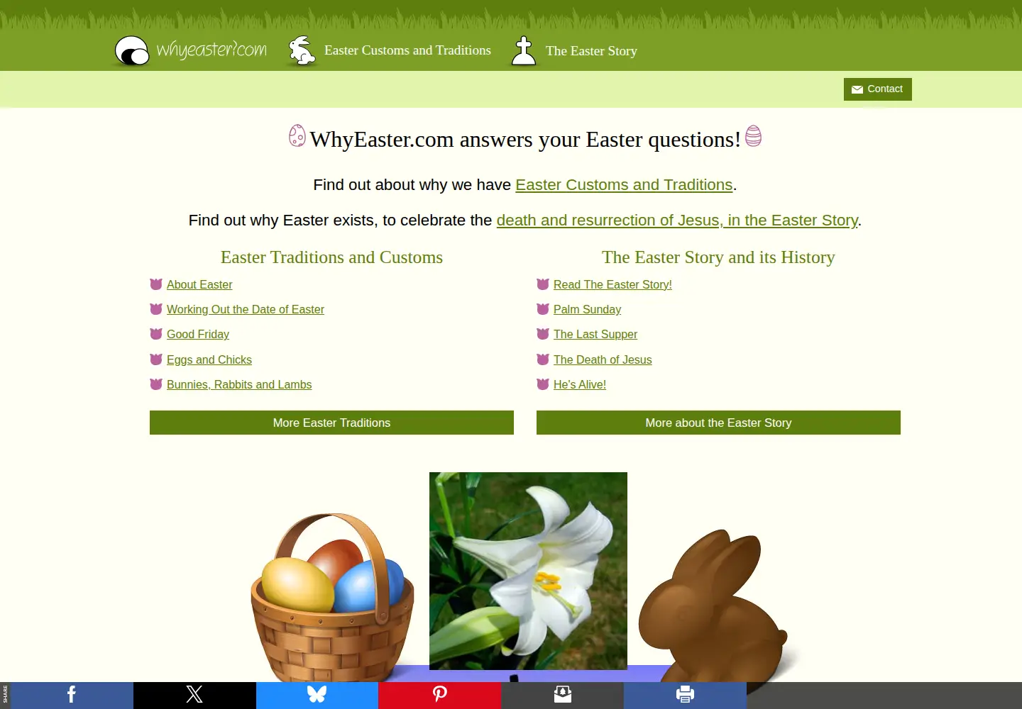 Captured homepage of whyeaster.com in the current scan