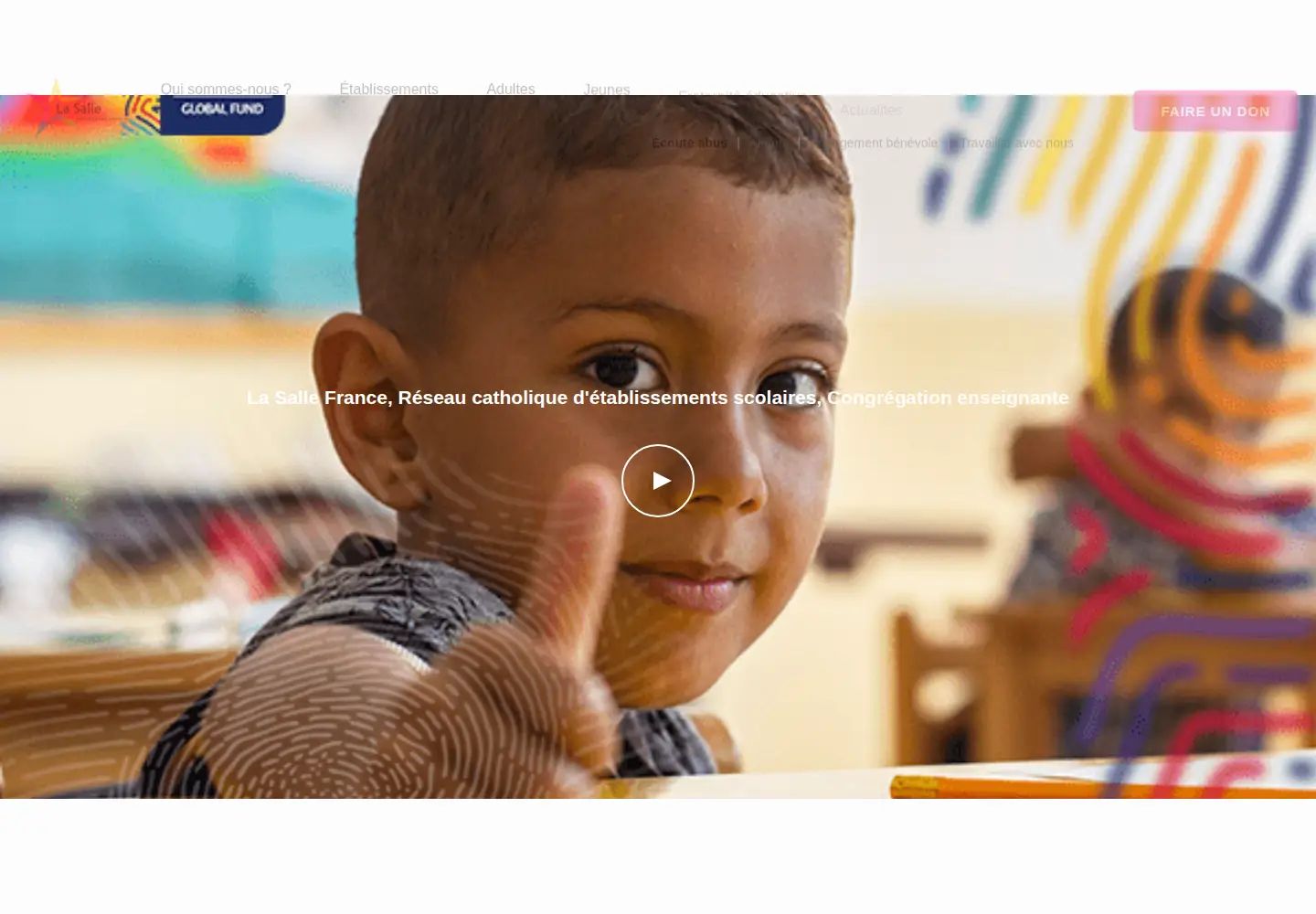 Captured homepage of lasallefrance.fr in the current scan