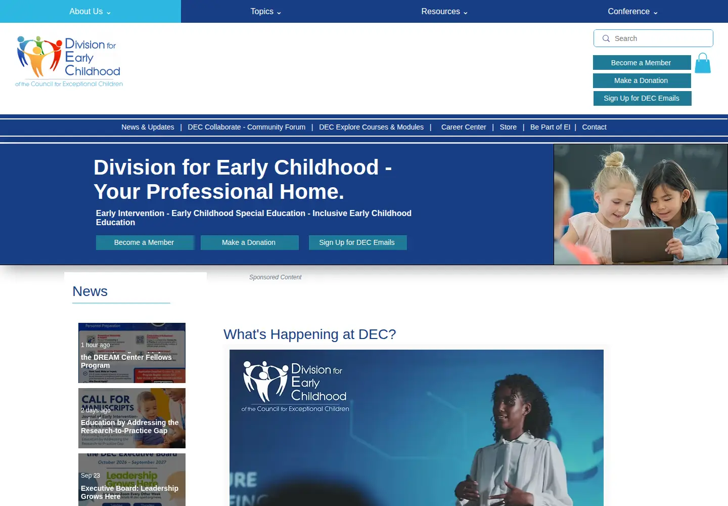 Screenshot of dec-sped.org