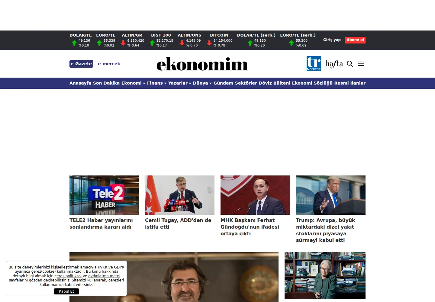 Screenshot of ekonomim.com