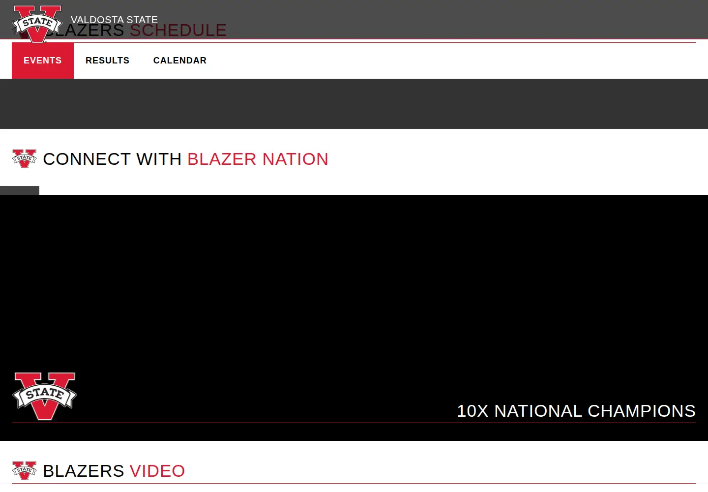 Screenshot of vstateblazers.com