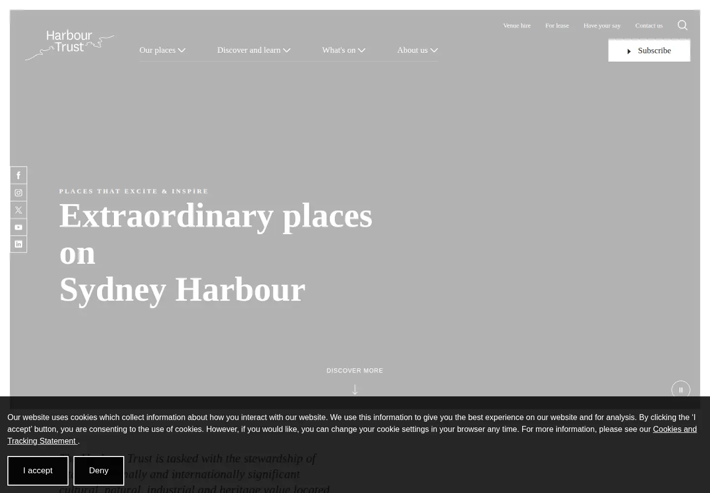 Screenshot of harbourtrust.gov.au