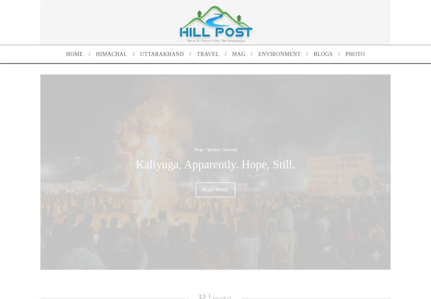 Screenshot of hillpost.in