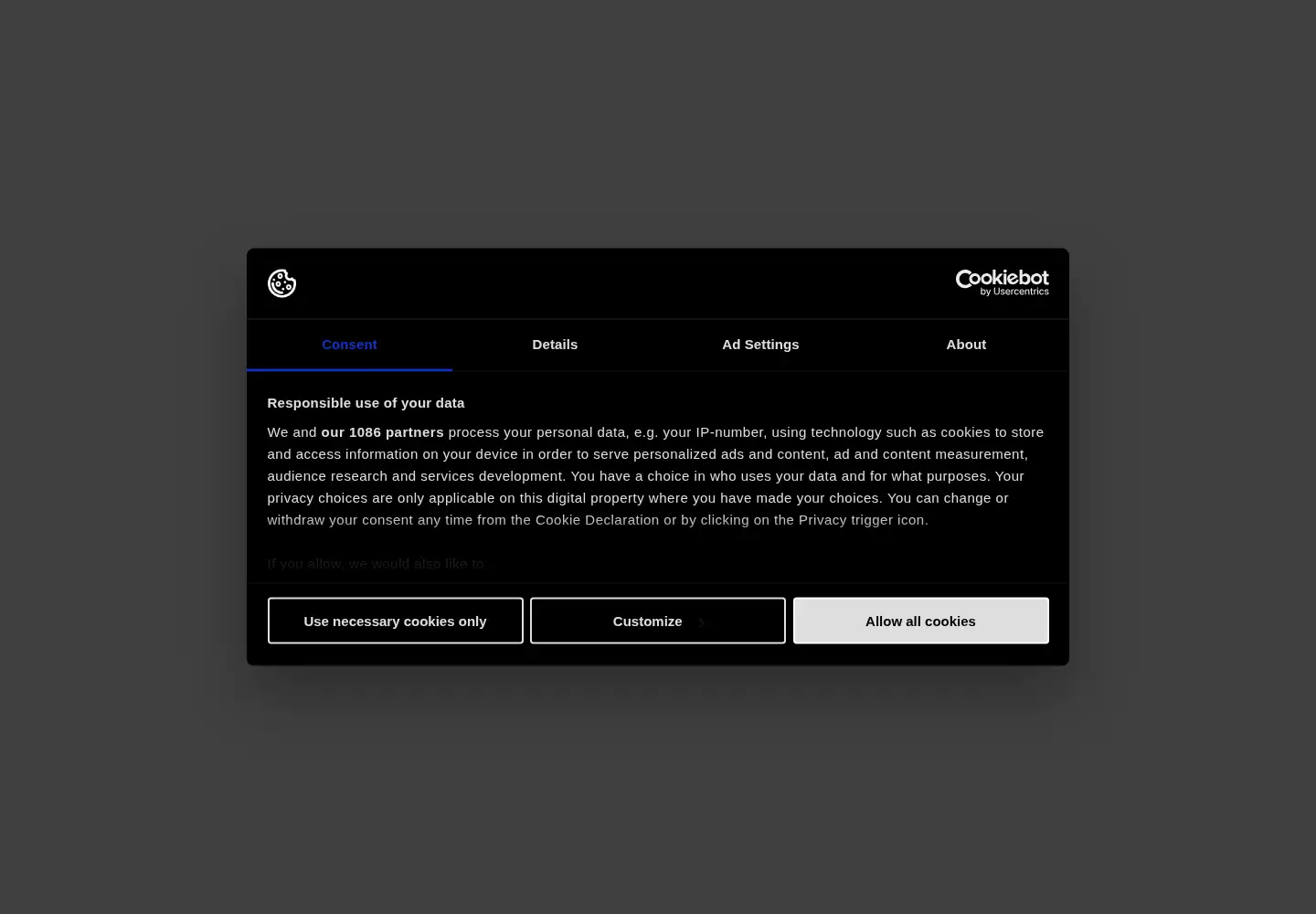 Captured homepage of roinestolt.com in the current scan