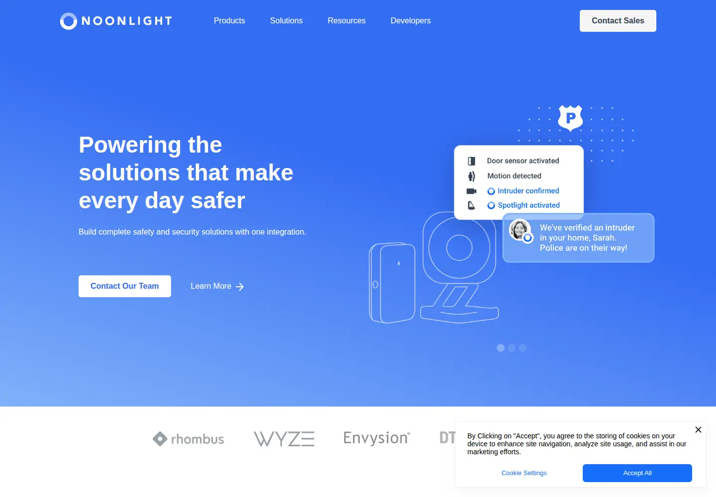 Screenshot of noonlight.com