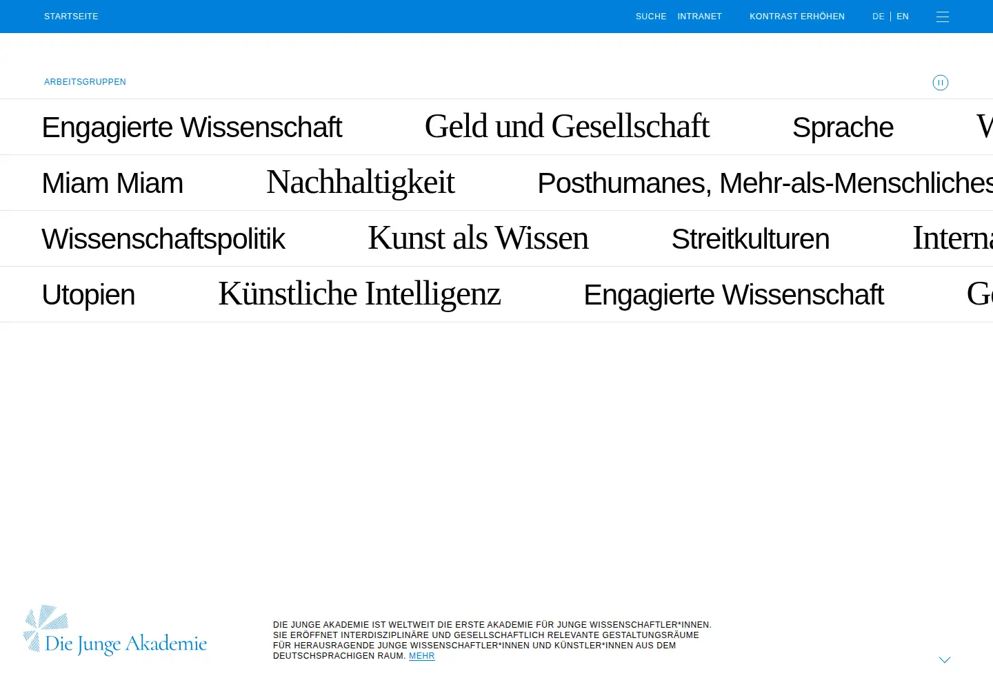 Screenshot of diejungeakademie.de