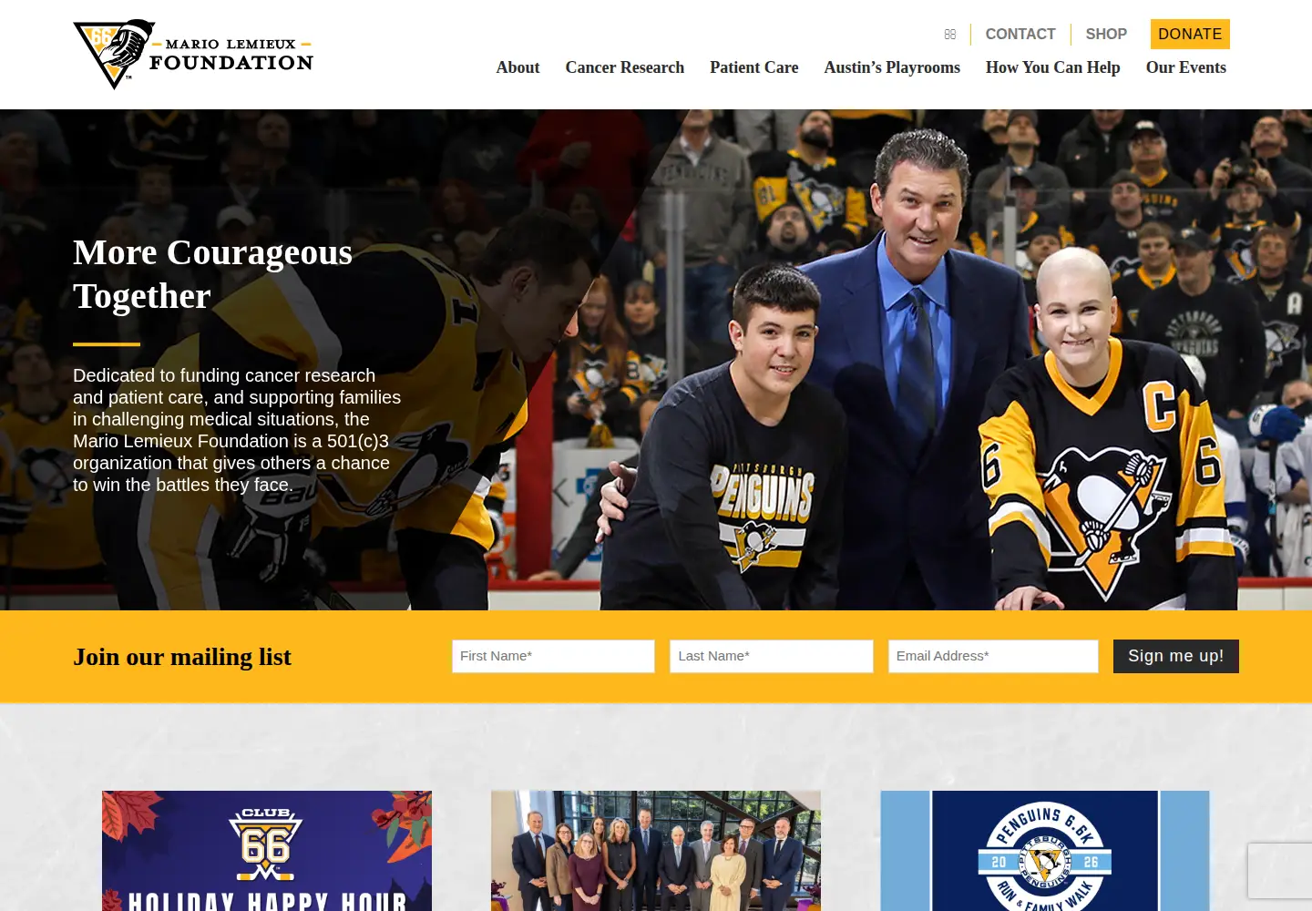 Screenshot of mariolemieux.org