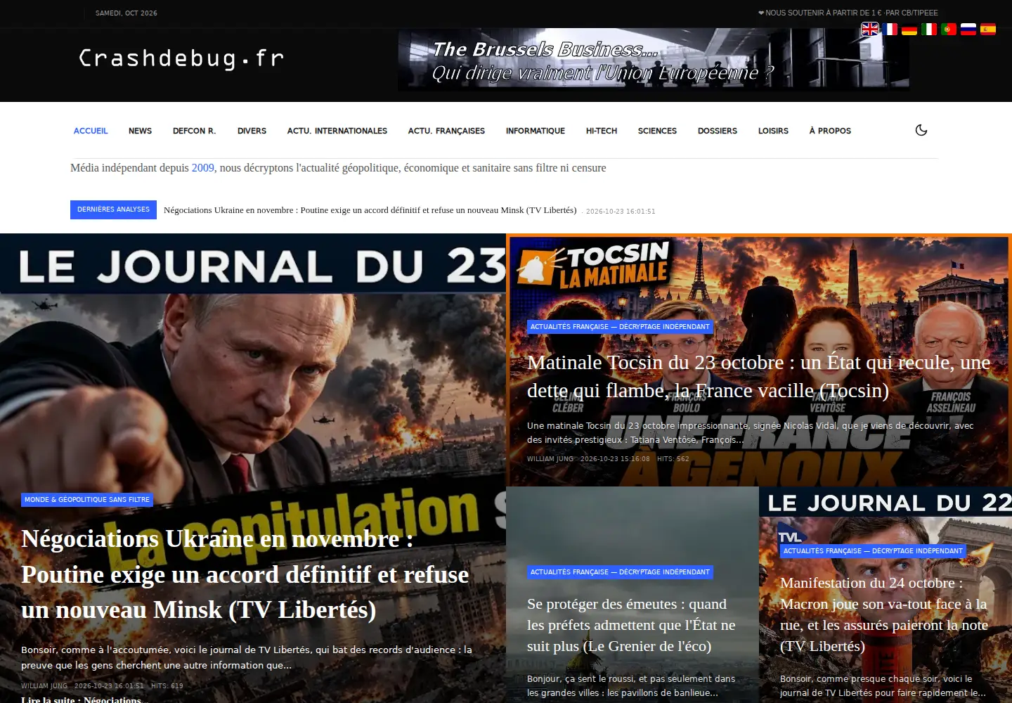 Screenshot of crashdebug.fr