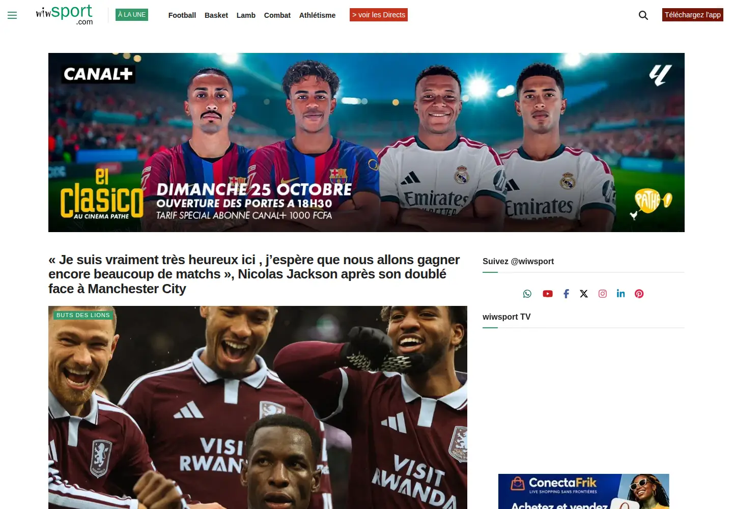 Screenshot of wiwsport.com