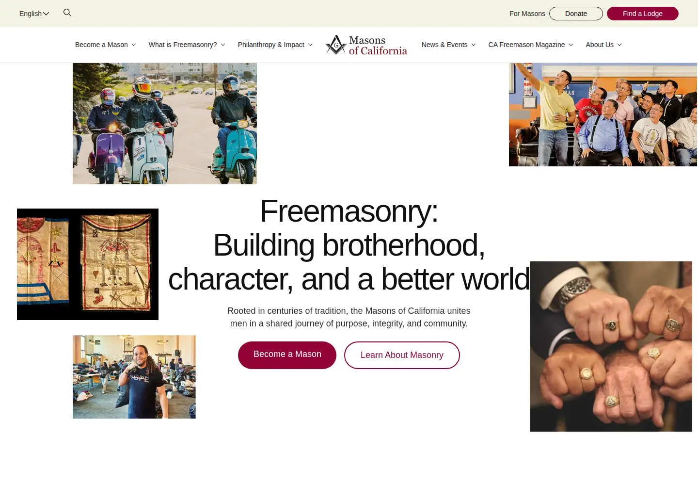 Screenshot of freemason.org