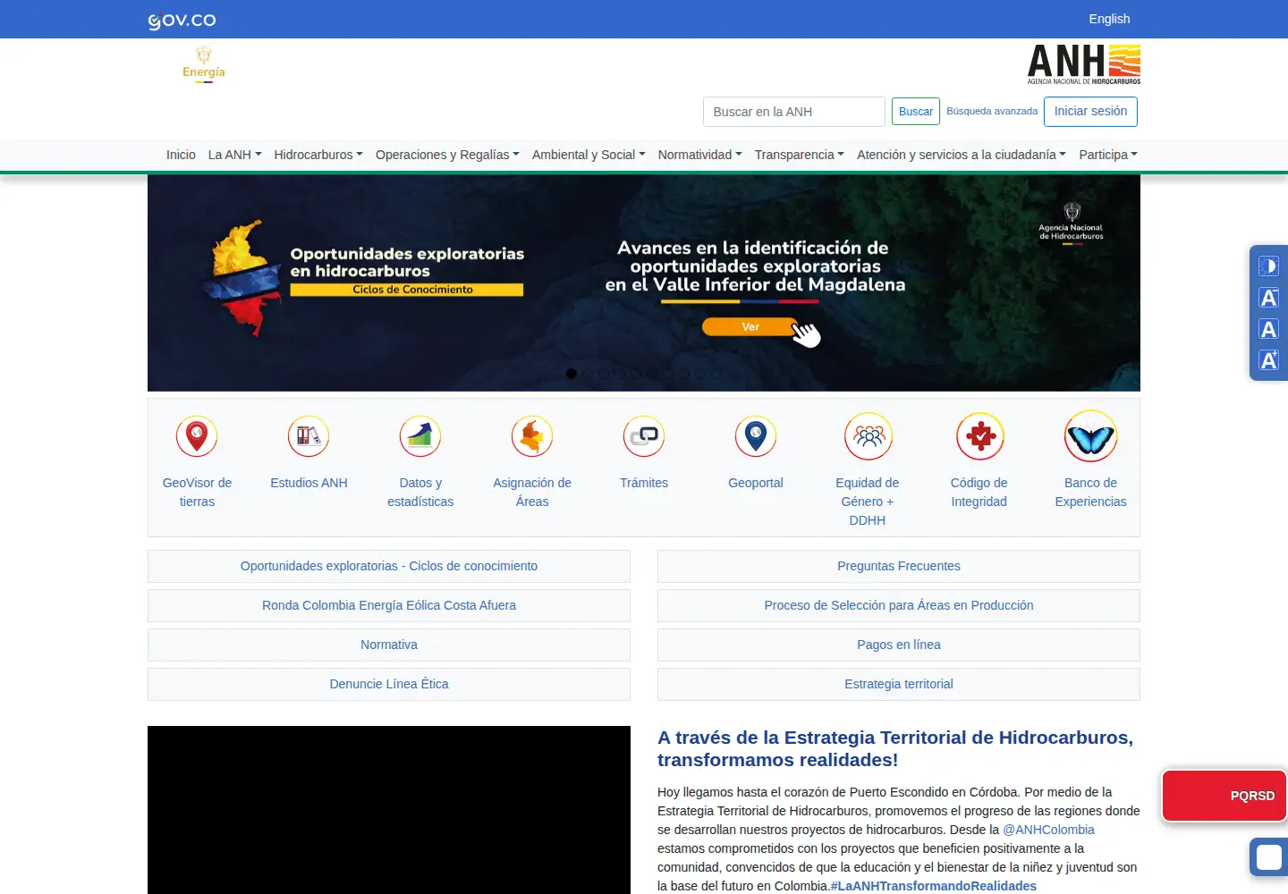 Screenshot of anh.gov.co