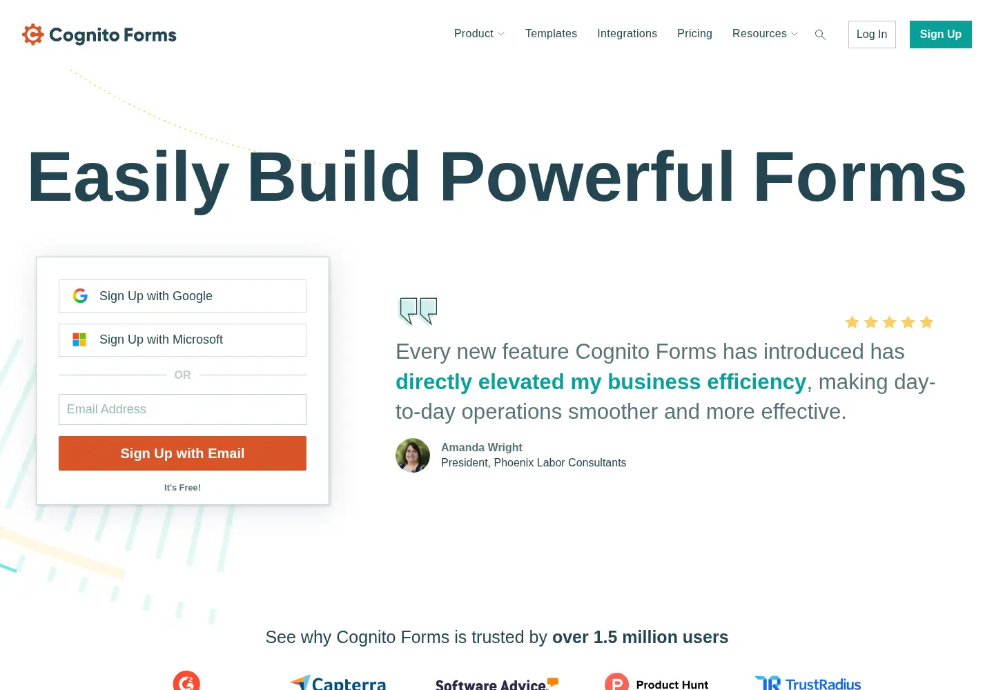 Screenshot of cognitoforms.com