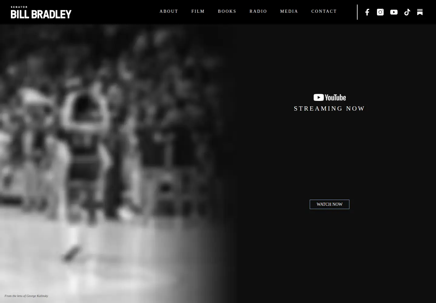 Captured homepage of billbradley.com in the current scan