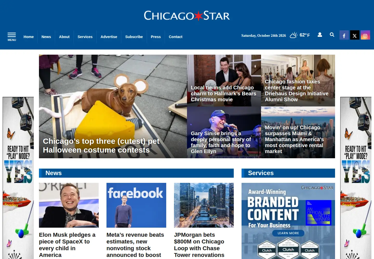 Screenshot of chicagostarmedia.com
