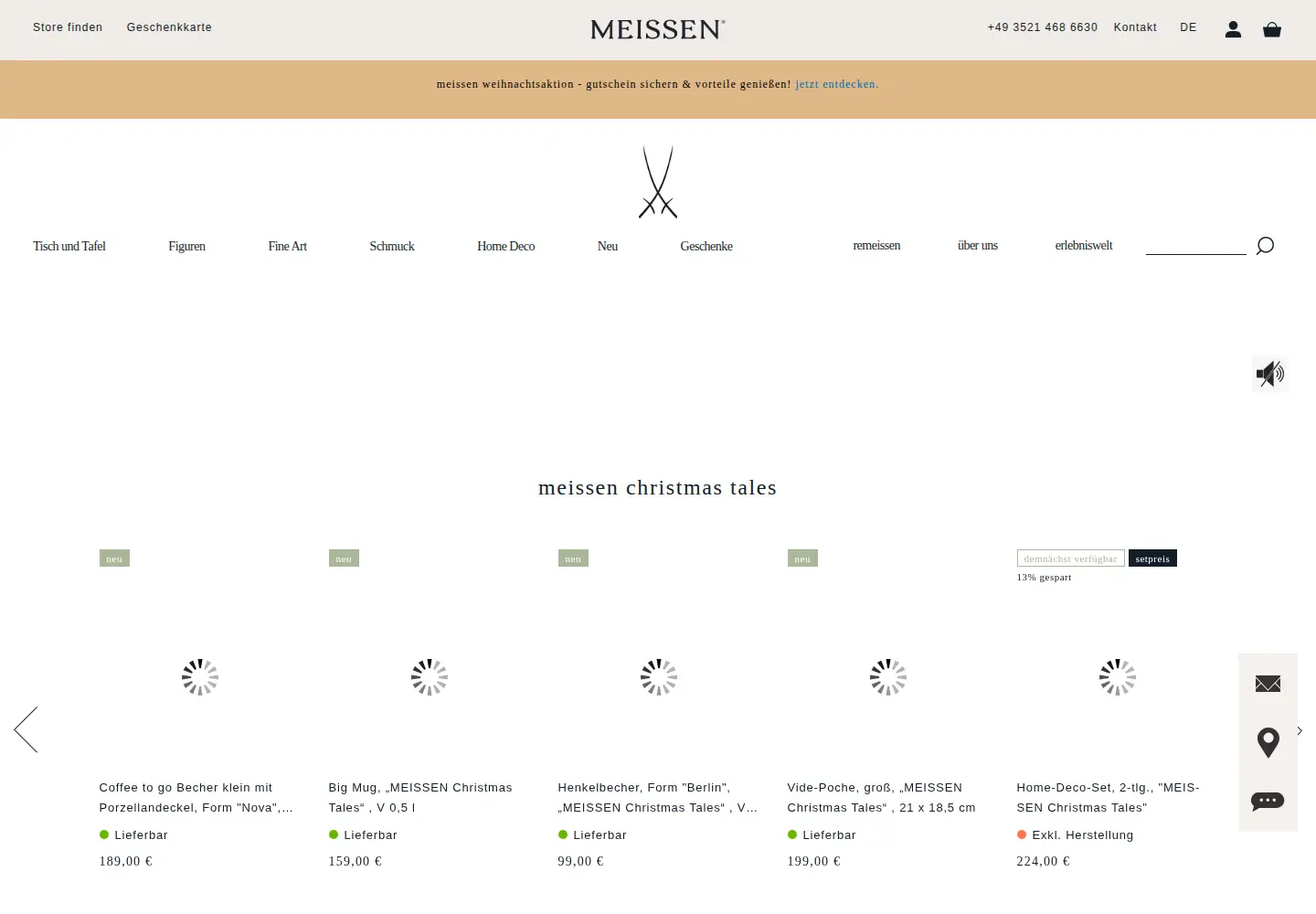 Screenshot of meissen.com