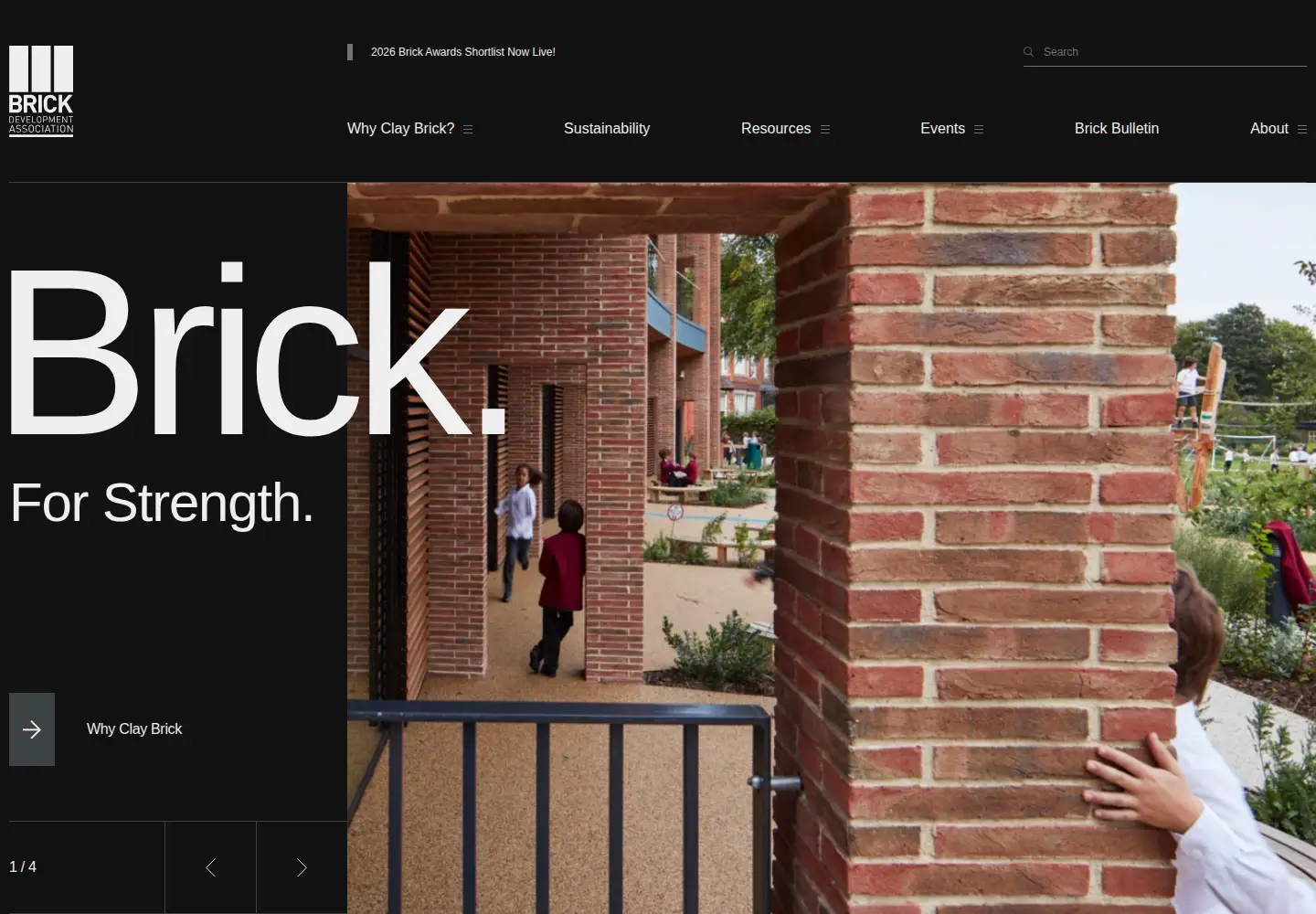 Captured homepage of brick.org.uk in the current scan