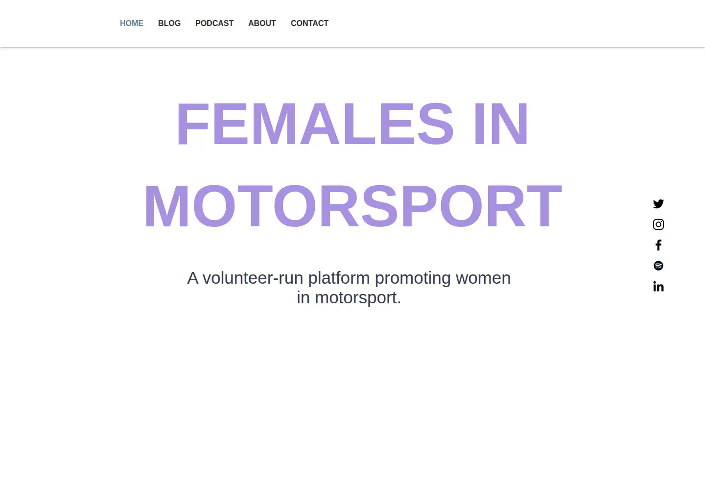 Screenshot of femalesinmotorsport.com