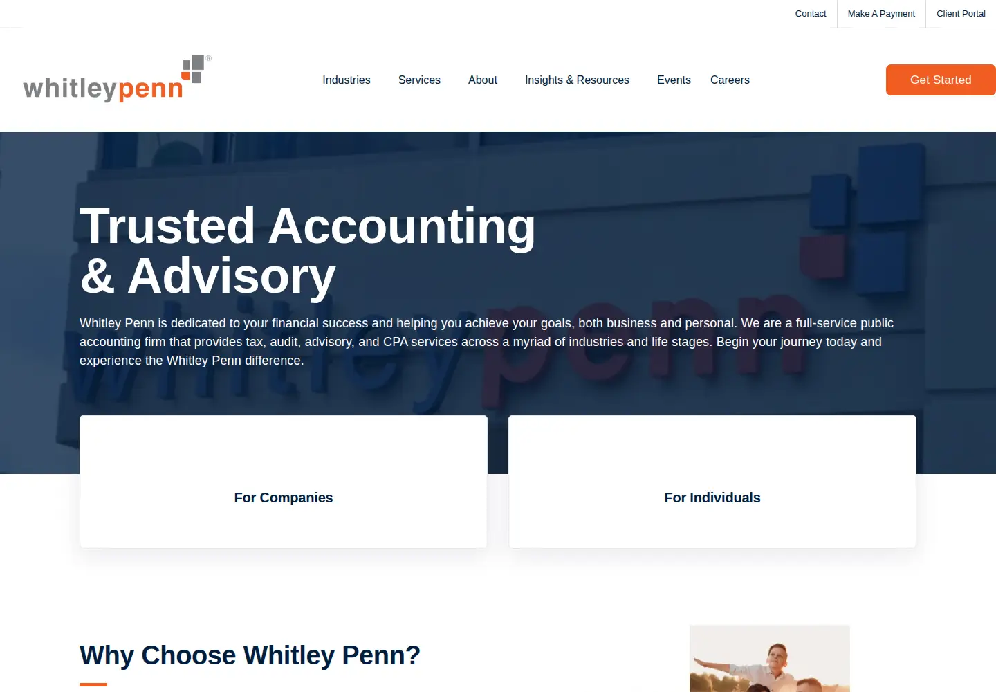 Screenshot of whitleypenn.com