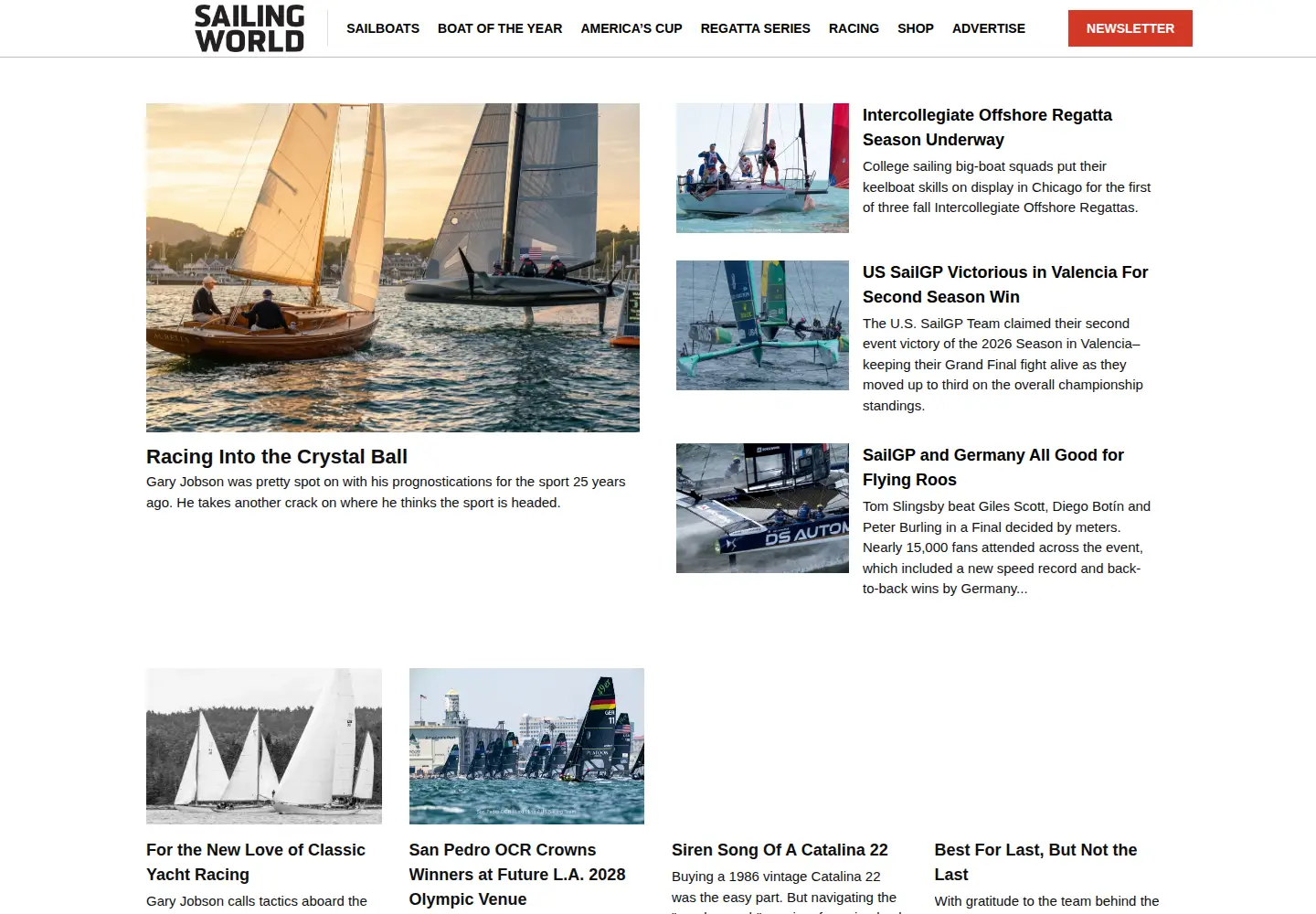 Screenshot of sailingworld.com