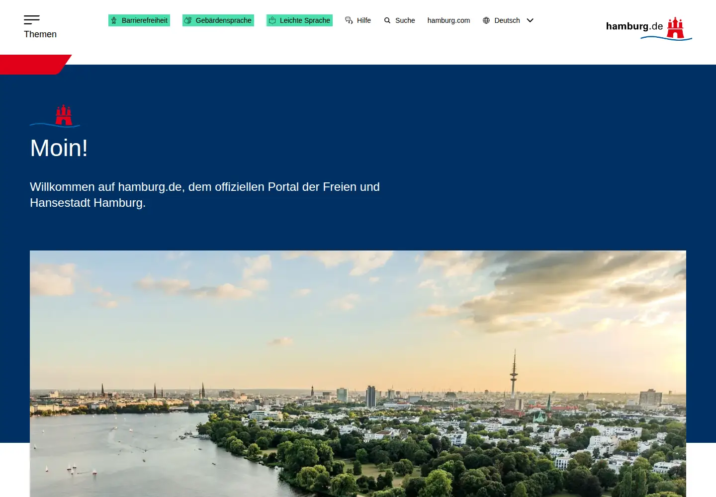 Screenshot of hamburg.de