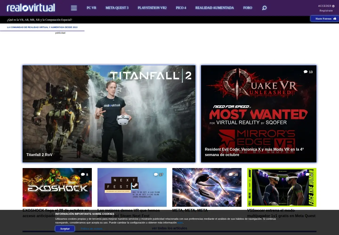 Screenshot of realovirtual.com
