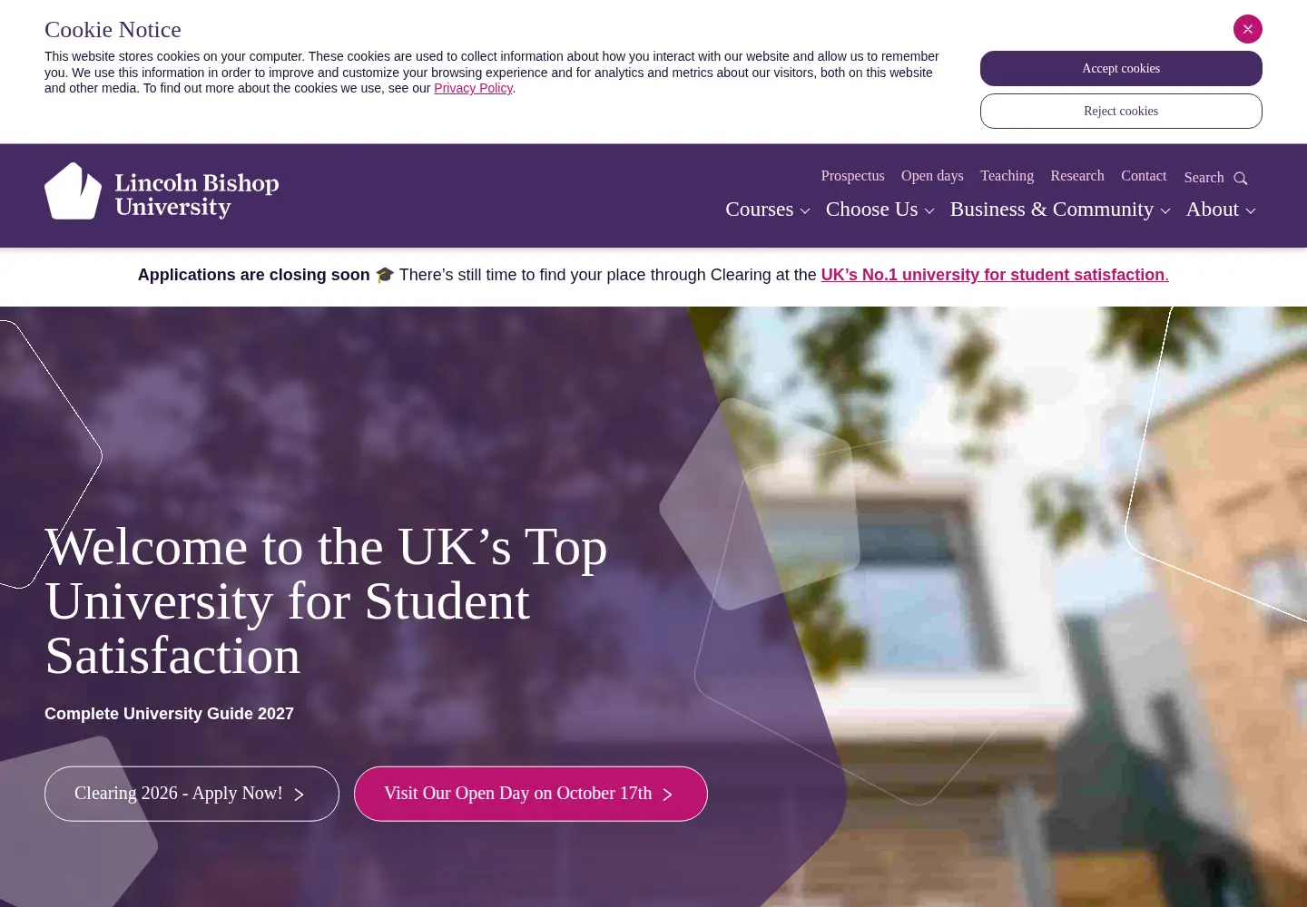 Screenshot of bgu.ac.uk