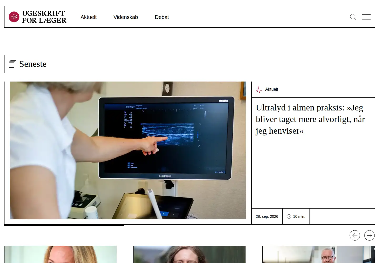 Screenshot of ugeskriftet.dk