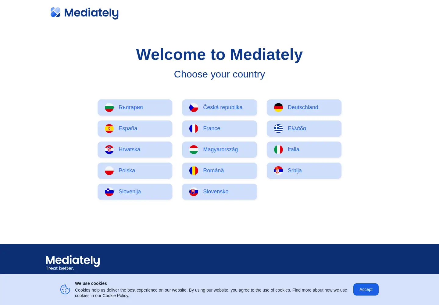 Screenshot of mediately.co