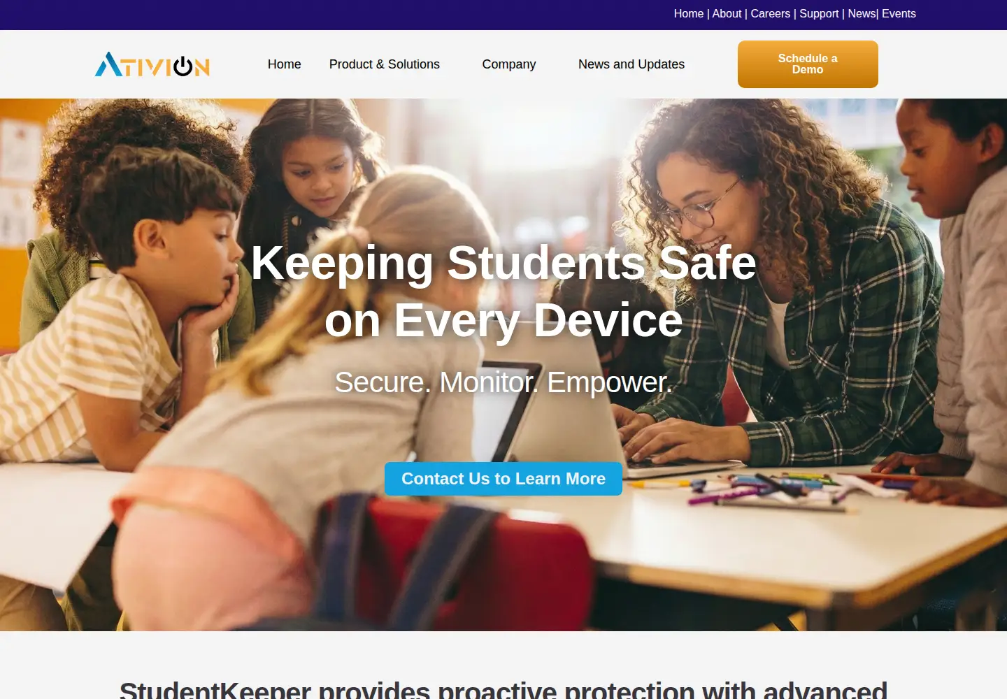 Screenshot of ativion.com