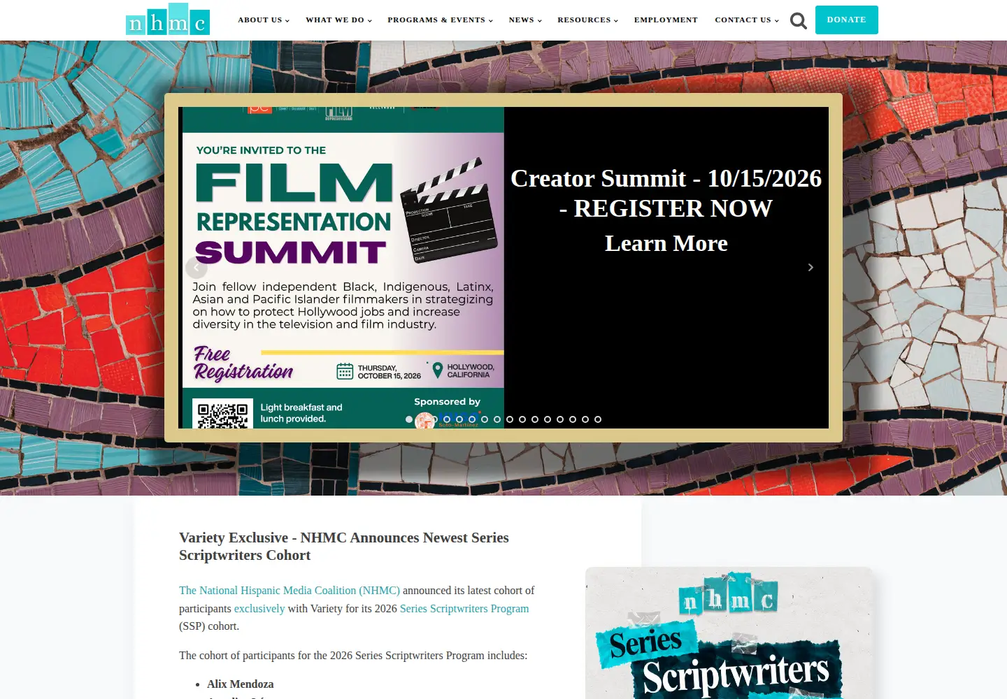 Screenshot of nhmc.org