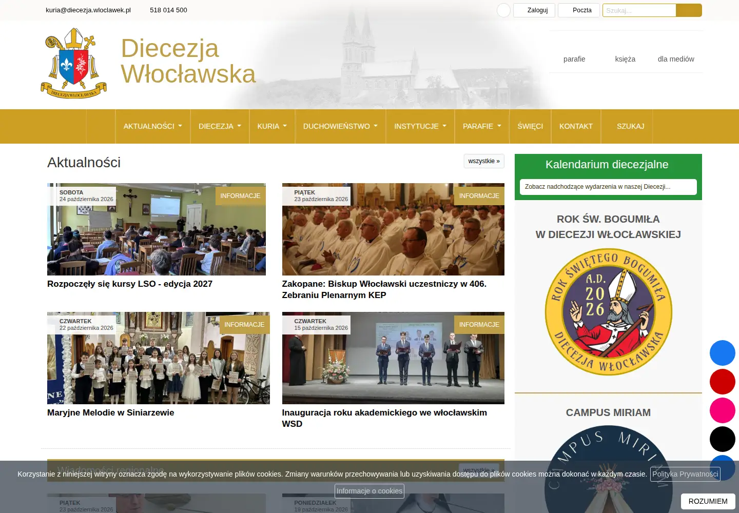 Screenshot of diecezja.wloclawek.pl