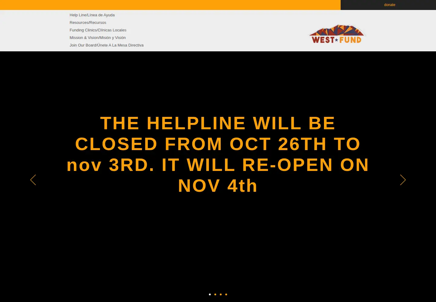 Screenshot of westfund.org