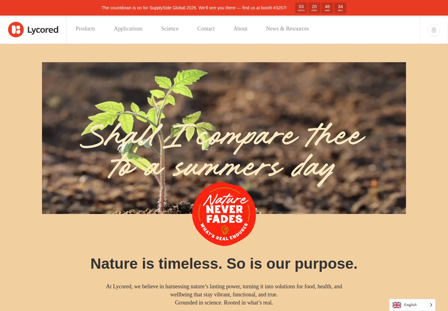 Screenshot of lycored.com
