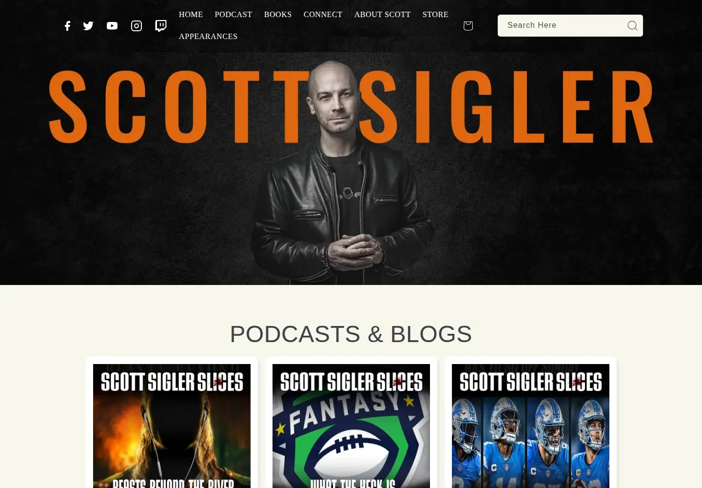 Screenshot of scottsigler.com
