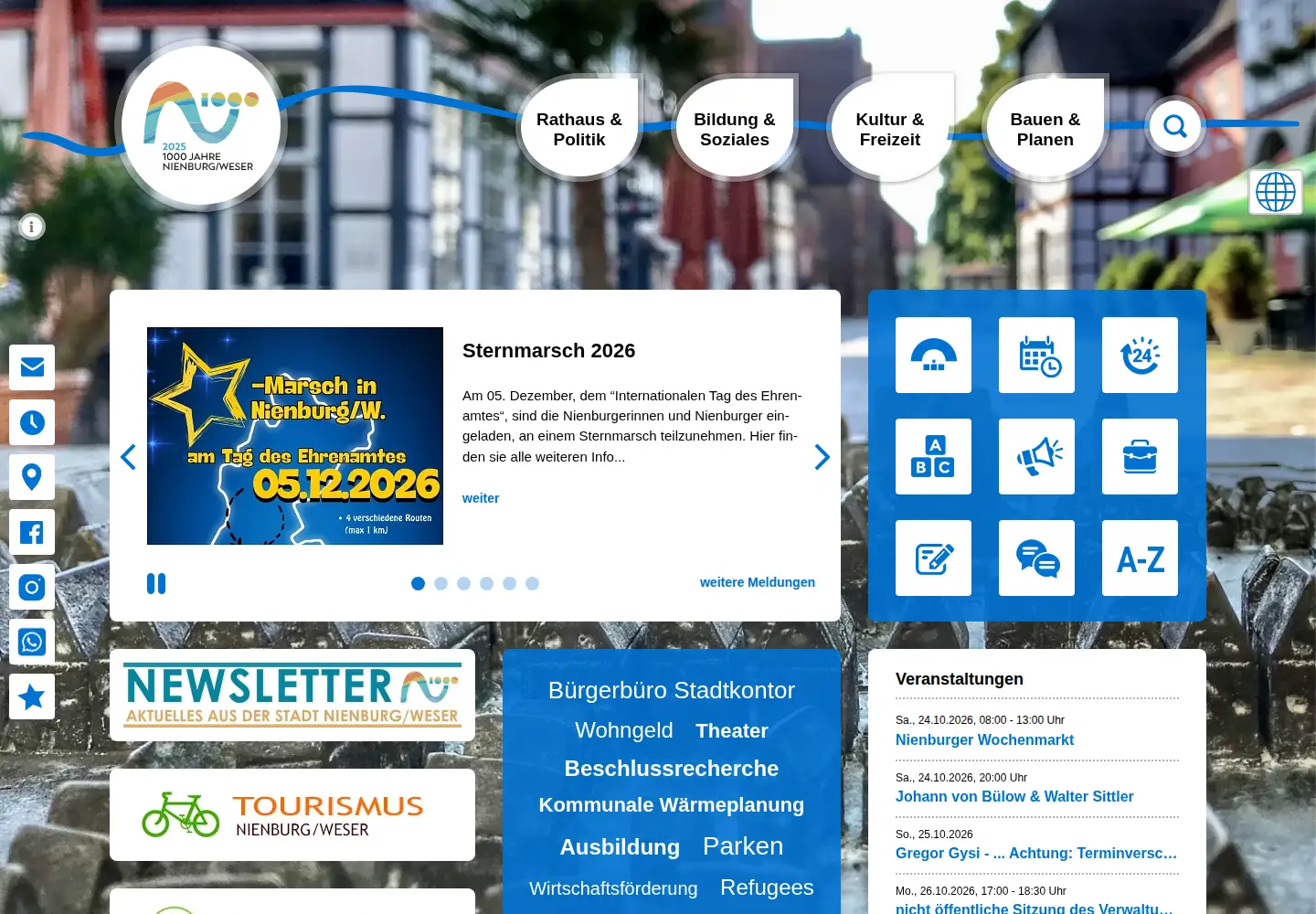 Screenshot of nienburg.de