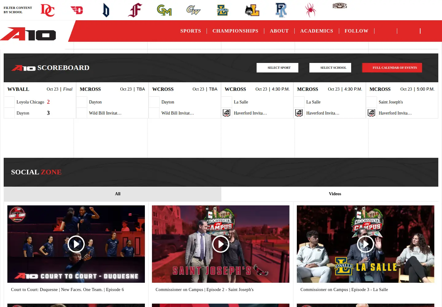 Screenshot of atlantic10.com