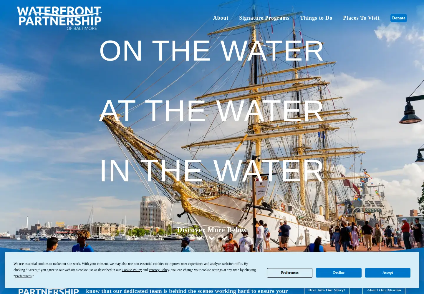 Screenshot of waterfrontpartnership.org