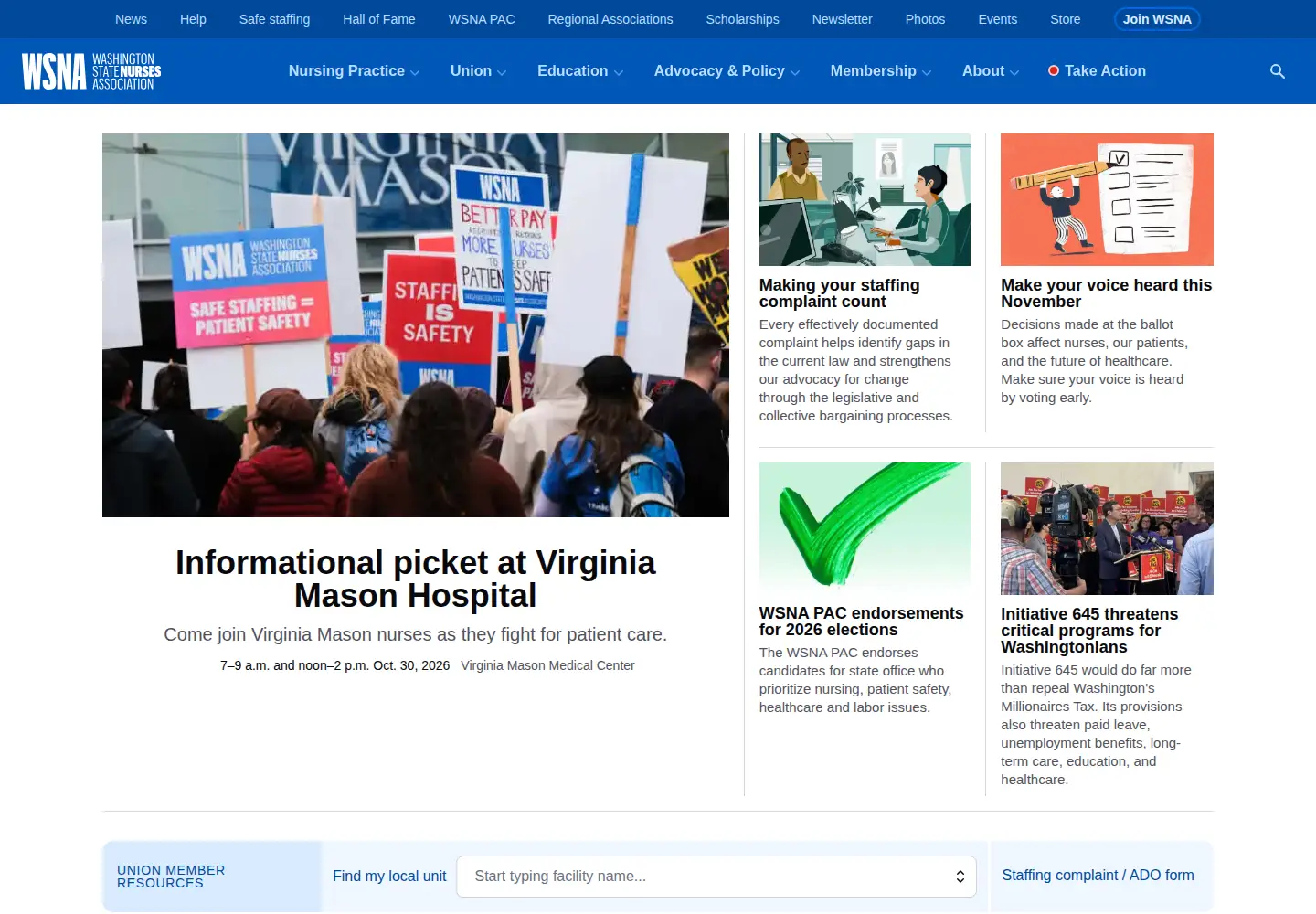 Screenshot of wsna.org
