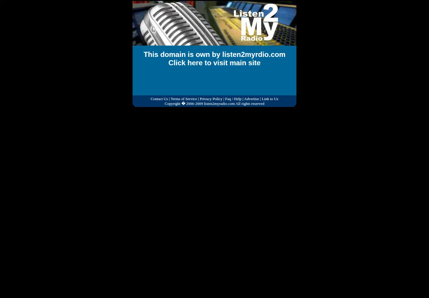 Captured homepage of radiostream321.com in the current scan