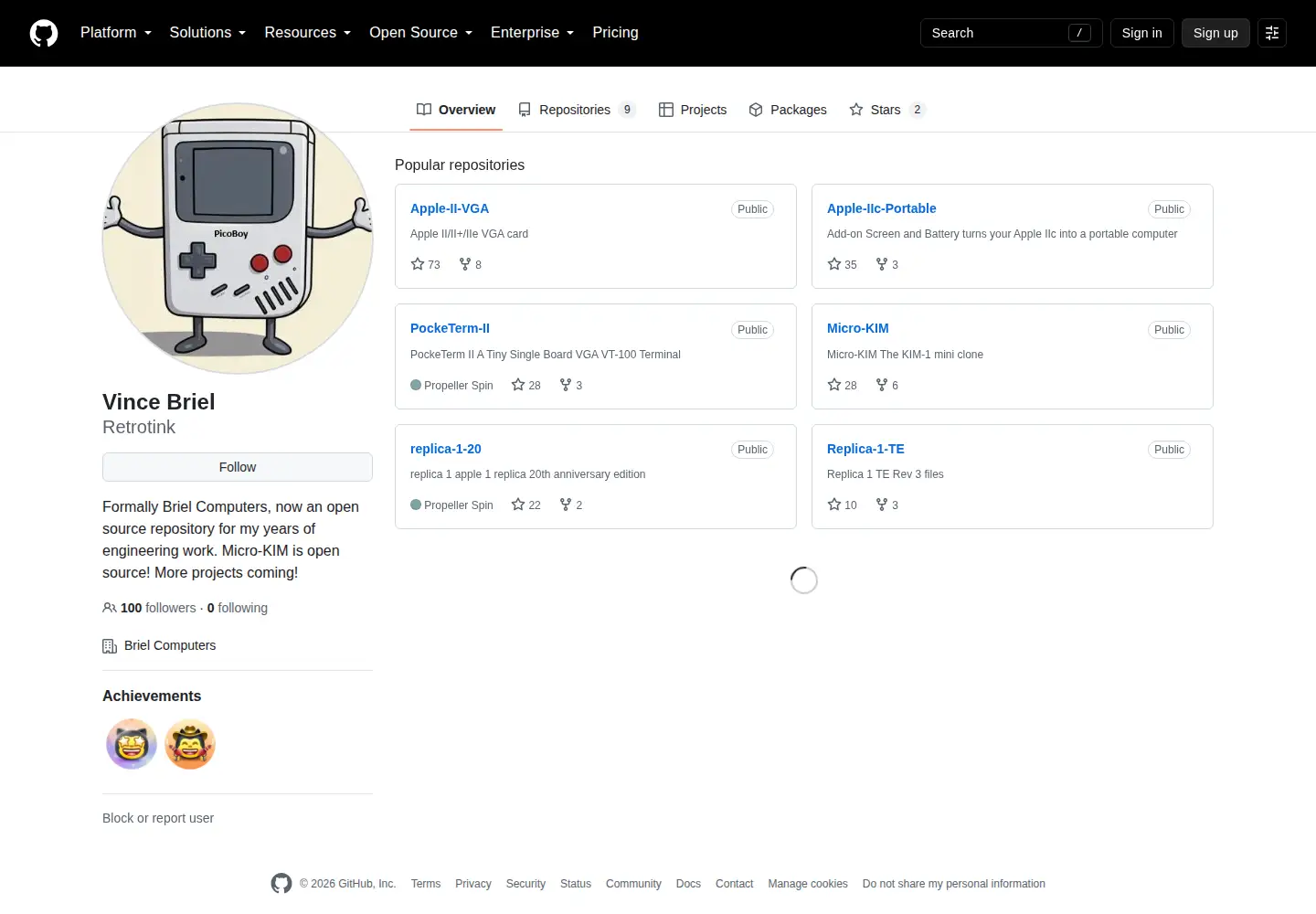 Captured homepage of brielcomputers.com in the current scan