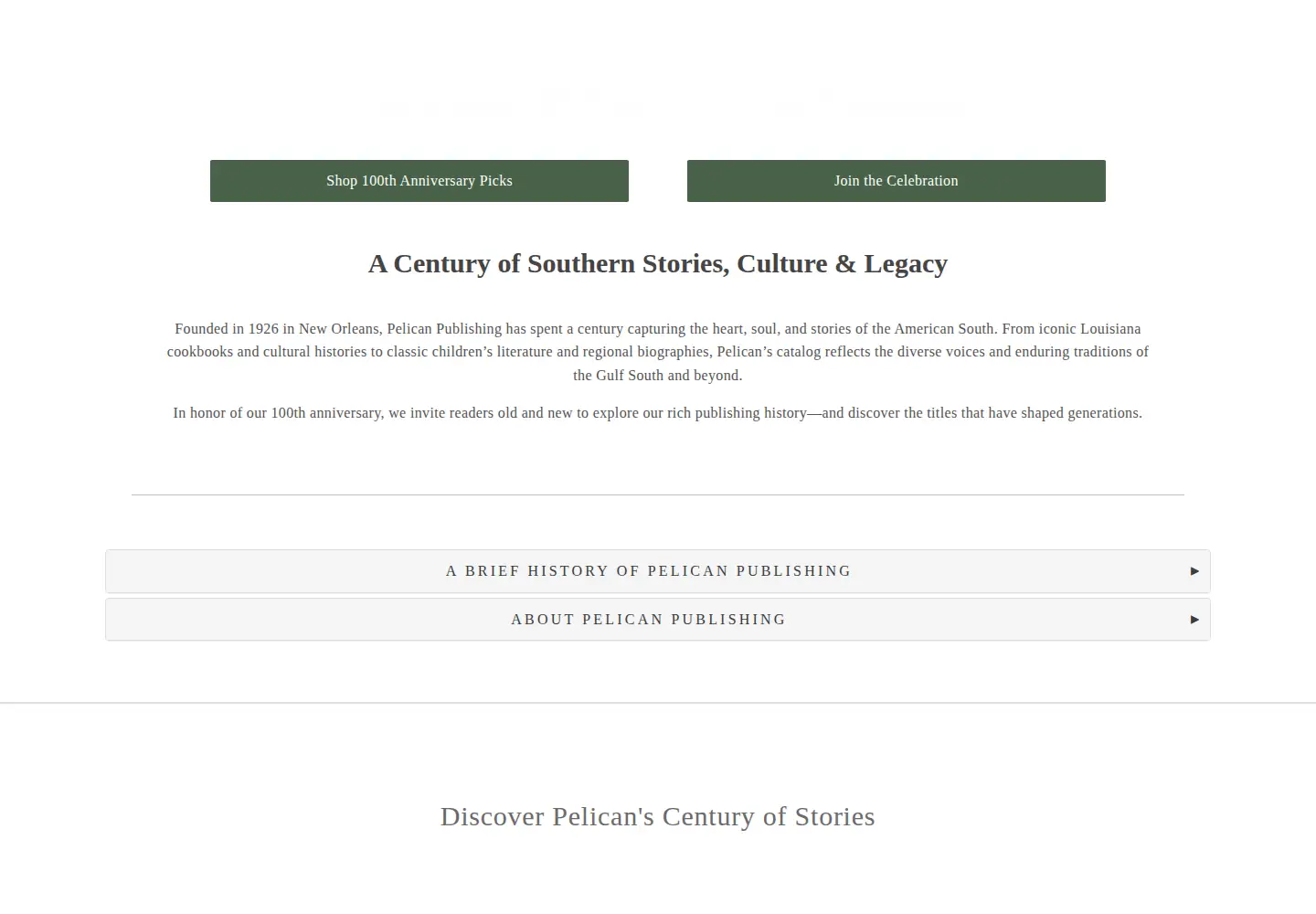 Captured homepage of pelicanpub.com in the current scan