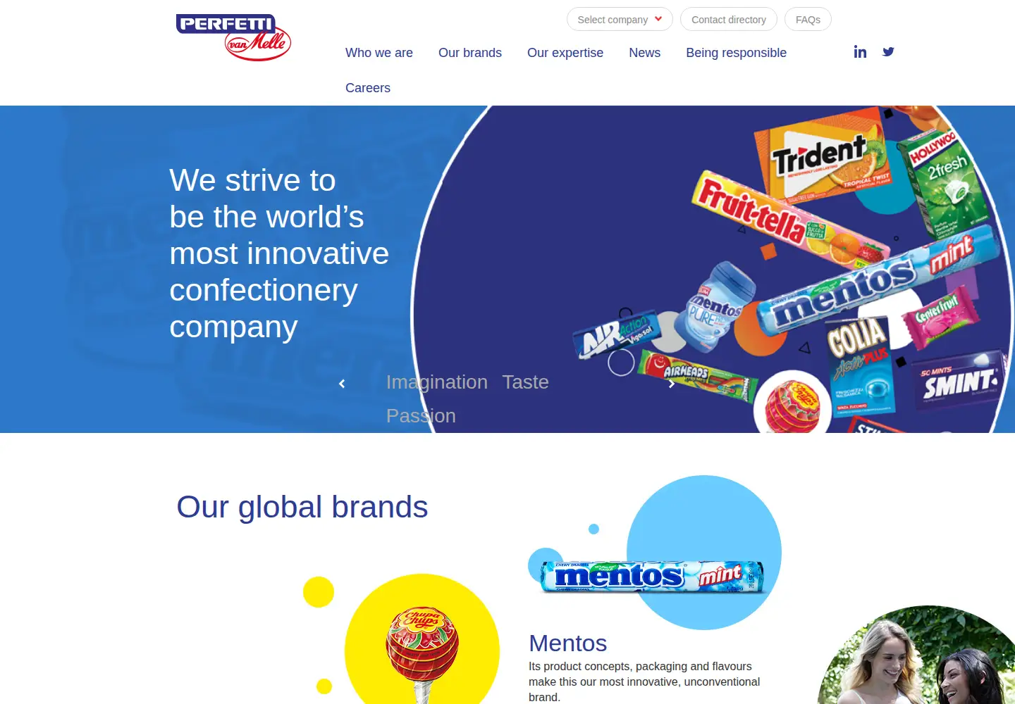 Captured homepage of perfettivanmelle.com in the current scan